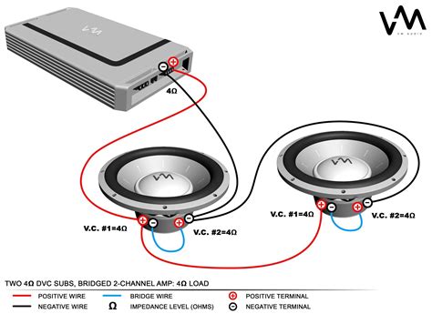 amp  subwoofer wiring diagram  channel amp  speaker