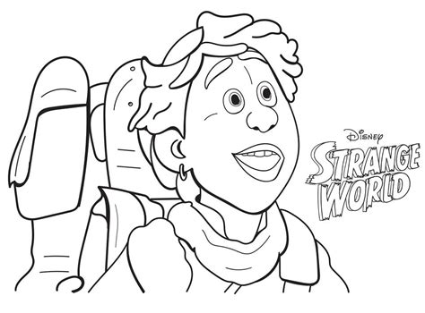 ethan  strange world coloring page  printable coloring pages