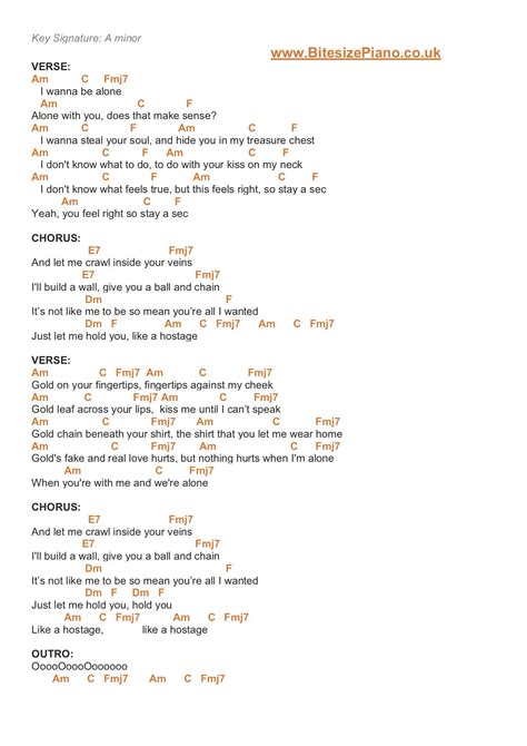 piano chords  lyrics  hostage  billie eilish includes piano tutorial click