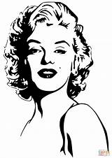 Coloring Monroe Marilyn Pages sketch template