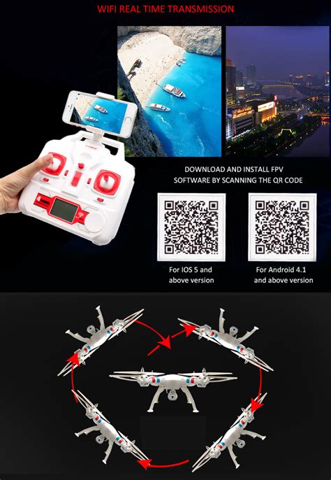 drone quadricottero syma xw explorers fpv wifi  drone
