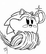 Kirby Sonic Sketch Hat Drawing Pencil Coloring Deviantart Pages Getdrawings Wallpaper sketch template