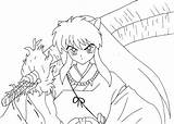 Inuyasha Colorear Wonder sketch template