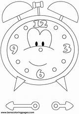 Clock Coloring Pages Time Printable Choose Board Preschool sketch template