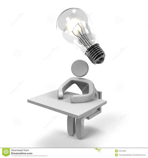 human  thought  good idea stock illustration illustration  chair shine