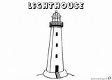 Coloring Pages Lighthouse Lineart Printable Kids sketch template