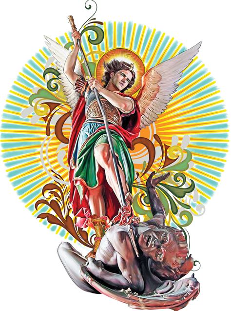 saint michael  archangel illustration  behance