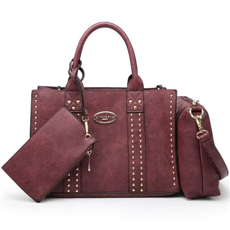 dasein women vegan leather handbags fashion satchel bags shoulder purses top handle work bags