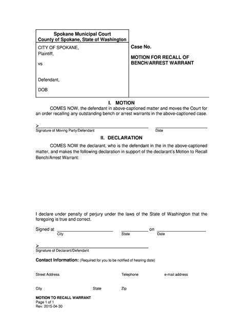 sample letter  judge  remove warrant   form fill