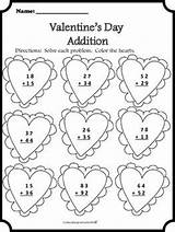 Math Valentine Coloring Pages Grade First Color Printable Worksheets Getcolorings sketch template