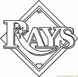 Logo Coloring Rays Tampa Bay Mlb Pages Coloringpages101 sketch template
