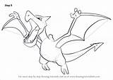 Pokemon Aerodactyl Draw Step Drawing Pages Drawingtutorials101 Tutorials Getdrawings sketch template
