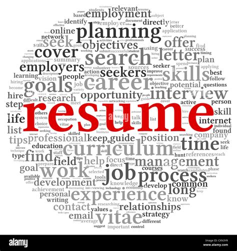resume concept  word tag cloud  white background stock photo alamy
