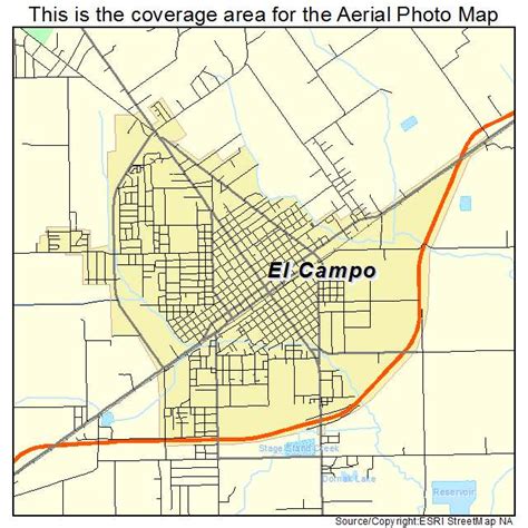 aerial photography map  el campo tx texas