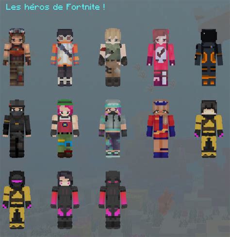 Fortnite Heroes Skin Pack 128×128 Minecraft Skin Packs