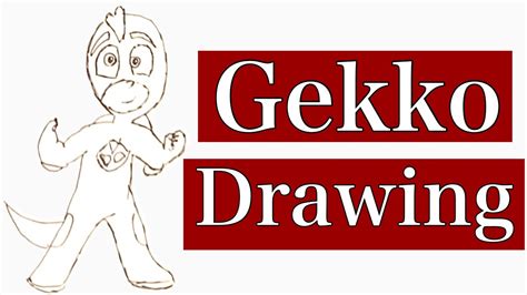 gekko drawing   draw gekko  pj masks youtube