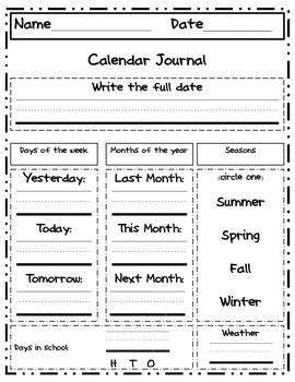 dailyweekly calendar journal page  erin salberg tpt