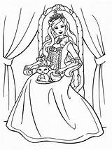 Barbie Coloring Pages Printable Everfreecoloring sketch template