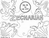 Zechariah Bible Scripture sketch template