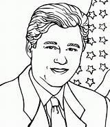 Presidents Coloringhome Clinton sketch template