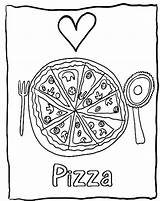 Coloring Pizza Pages Print Getcolorings Getdrawings sketch template