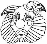 Clown Sad Deviantart Face Happy Template Coloring Pages sketch template