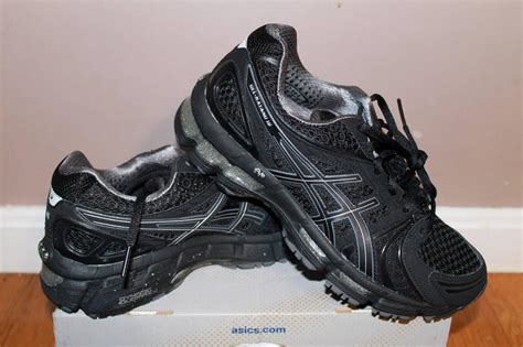 asics gel kayano   stability cushion men running shoe  black ebay