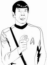 Spock Tos sketch template
