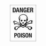 Poison Danger Sign sketch template