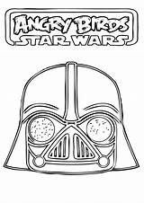 Coloring Angry Wars Star Birds Pages Printable Darth Vader Color sketch template