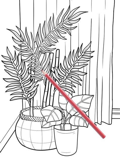 houseplant coloring book house plant gift plant lover plant etsyde
