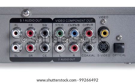 audio video input output connection panel stock photo  shutterstock