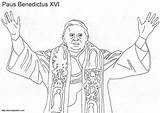 Xvi Coloring Benedict Pope Pages Large sketch template
