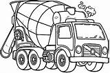 Coloring Cement Truck Popular sketch template