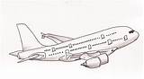 Airbus A380 Galle sketch template