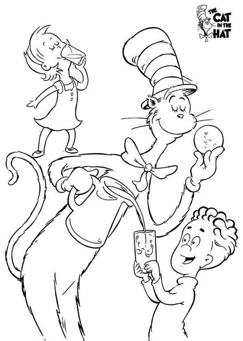 easy   cat   hat coloring sheets pa gco dr seuss