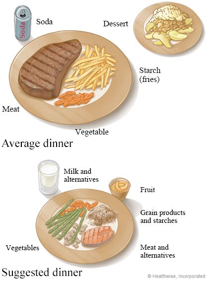 average dinner size  suggested dinner size