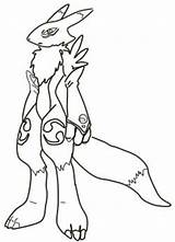 Renamon Digimon Colouring Pages Lineart Deviantart Search sketch template