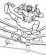 Wrestler Springt Salto Wwe Getdrawings sketch template