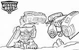 Coloring Rescue Bots Teamwork Pages Transformers Printable sketch template