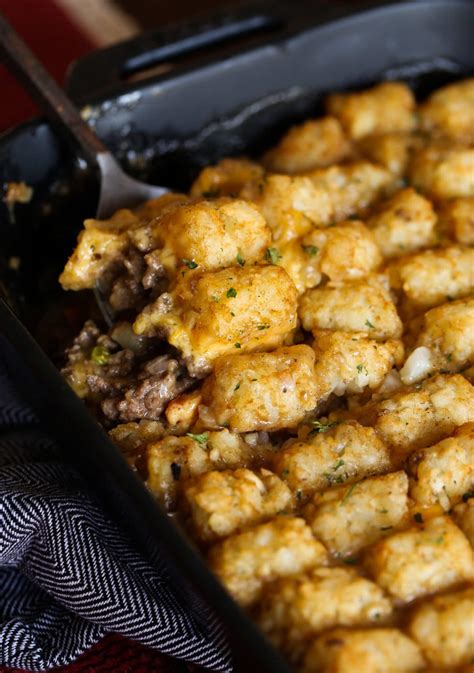 easy cheesy tater tot casserole recipe cookies  cups
