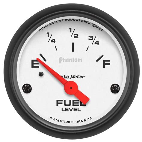 auto meter phantom series   diameter fuel gauge quadratec