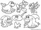 Coloring Sea Deep Pages Creatures Getcolorings Underwater Animals sketch template