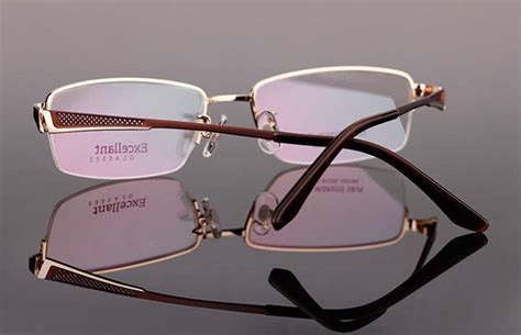 New Designer Titanium Mens Half Rimless Eyeglasses Frame Prescription