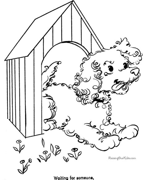 kid printables puppy coloring pictures