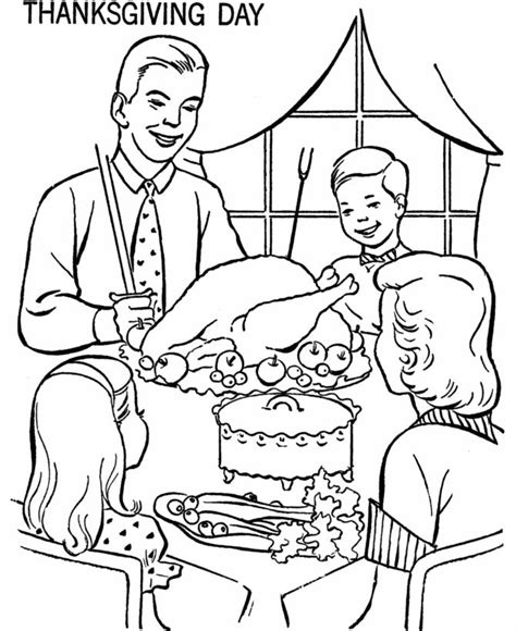 thanksgiving day food coloring pages  printable coloring pages