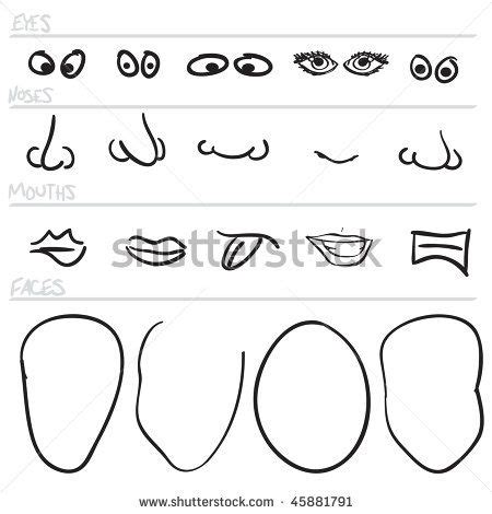 picasso eyes nose mouth printables printable witch