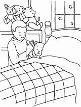 Coloring Bedtime Before Pages Boy Prayer Lords Getcolorings sketch template