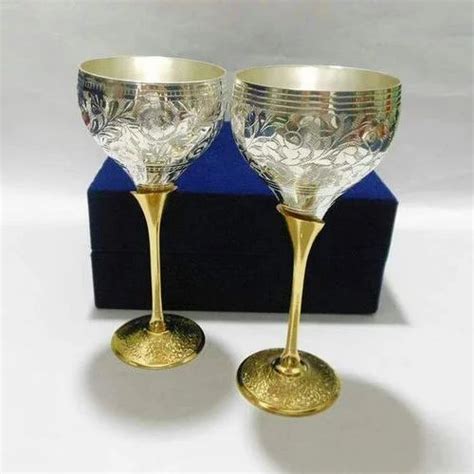 brass glass  rs set silver plated glass  moradabad id