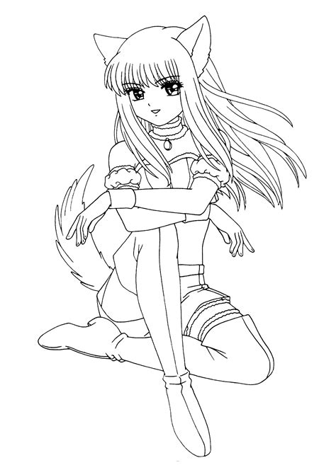 anime girls coloring page coloring pages   ages coloring home